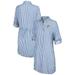 Women's Tommy Bahama Blue/White Green Bay Packers Chambray Stripe Cover-Up Shirt Dress