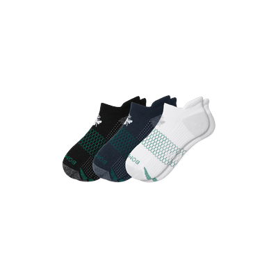 Women's Golf Ankle Sock 3-Pack - White Black Navy - Medium - Cotton Blend - Bombas