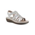 Women's Camryn Casual Sandal by Cliffs in Silver Metallic Suede (Size 7 1/2 M)