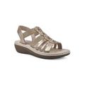 Women's Camryn Casual Sandal by Cliffs in Gold Metallic Suede (Size 8 1/2 M)