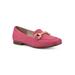 Wide Width Women's Bestow Casual Flat by Cliffs in Fuchsia Suede Smooth (Size 9 1/2 W)