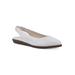 Women's Memory Sling Back Flat by Cliffs in White Smooth (Size 9 M)