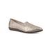 Women's Melodic Casual Flat by Cliffs in Platino Metallic Smooth (Size 8 M)