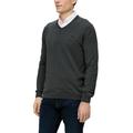 Strickpullover S.OLIVER Gr. XXL, grau (grey) Herren Pullover V-Ausschnitt-Pullover