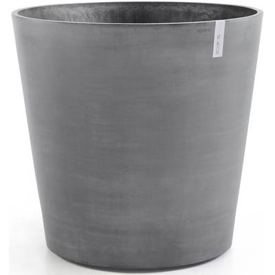 Blumentopf ECOPOTS "Amsterdam mit Rollen 100 Grau", grau, B:100,2cm H:88,7cm T:100,2cm Ø:95,2cm, Kunststoff, Pflanzgefäße, für innen und außen: frostsicher, bruchsicher und lichtbeständig