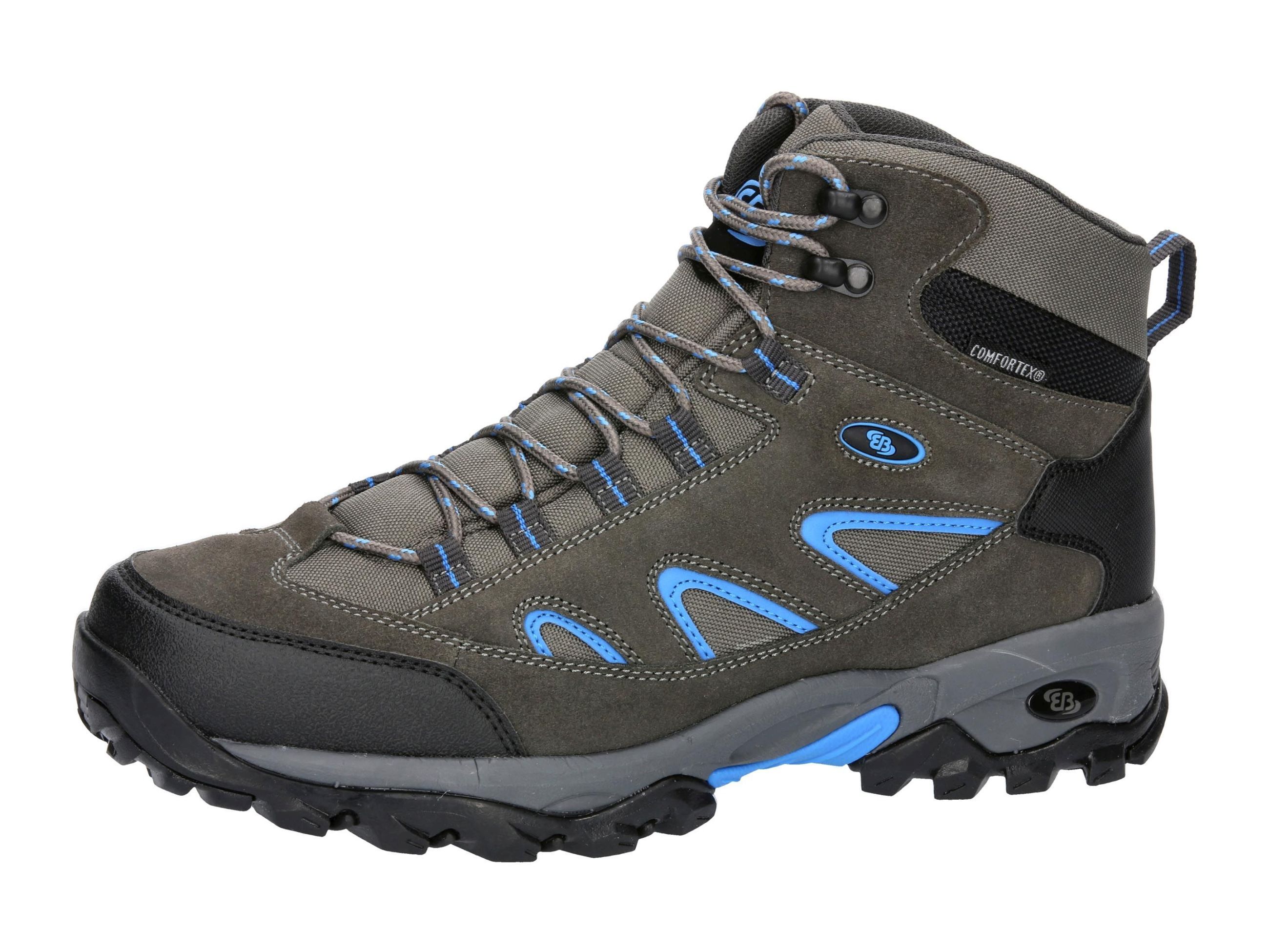 Trekkingschuh BRÜTTING "Trekkingstiefel Nevada", Herren, Gr. 38, grau, Veloursleder, Schuhe Trekkingschuh