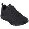 Sneaker SKECHERS "UNO LITE-LIGHTER ONE", Herren, Gr. 44, schwarz, Lederimitat, casual, Schuhe, im monochromen Look, Freizeitschuh, Halbschuh, Schnürschuh