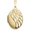 Medallion-Anhänger JOBO "Anhänger Medaillon oval", gold (gelbgold 333), Schmuckanhänger, Damen, Gelbgold 333, 333 Gold
