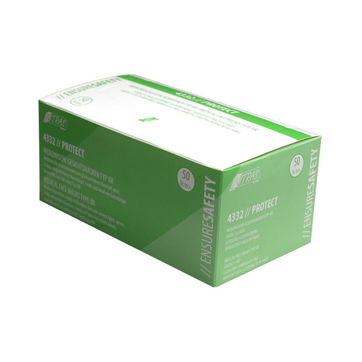 MCD Medical Care Dental GmbH 500 Nitras Protect Gesichtsmasken | grün | Typ II R | medizinischer Mundschutz Image