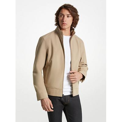 Michael Kors Kilkenny Mixed-Media Jacket Natural XS