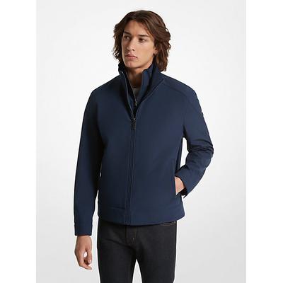 Michael Kors Kilkenny Mixed-Media Jacket Blue L