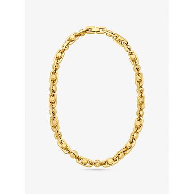 Michael Kors Astor Large Precious Metal-Plated Brass Link Necklace Gold One Size