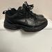 Nike Shoes | Nike Air Monarch Iv Men's Sneakers Sz 9.5 Black Leather Athletic Shoes | Color: Black | Size: 9.5
