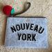 Kate Spade Bags | $75 Sale Kate Spade New York "Nouveau York" Wristlet | Color: Black/Gray | Size: Os