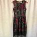 Anthropologie Dresses | Anthropologie Wolven Terrace Floral Lace Dress | Color: Black/Pink | Size: 6