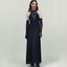 Zara Dresses | Black Embroidered Maxi Dress Size S | Color: Black | Size: S