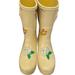 Disney Shoes | Disney Yellow Spring Floral Flower And Garden Festival Rubber Rain Boots | Color: Yellow | Size: 8