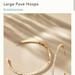 Anthropologie Jewelry | Anthropologie Large Pave Hoop Earrings | Color: Gold | Size: Os