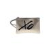 Banana Republic Leather Wristlet: Pebbled Silver Graphic Bags