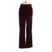 J.Crew Dress Pants - Low Rise Flared Leg Boyfriend: Burgundy Bottoms - Women's Size 4