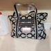 Coach Bags | Euc Vintage Coach Poppy Op Art Tote Bag Purse | Color: Black/Silver | Size: Xl