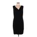 Calvin Klein Casual Dress - Sheath Cowl Neck Sleeveless: Black Print Dresses - Women's Size 12