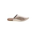 Beach By Matisse Mule/Clog: Slip-on Stacked Heel Casual Gold Shoes - Women's Size 8 - Pointed Toe