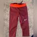 Nike Other | Nike 3 Quarter Leggings (Nike Dri-Fit Adv Aeroswift) | Color: Red/White | Size: Small