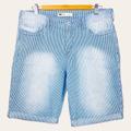 Levi's Shorts | Levi’s Vintage Silver Tab Pin Striped Seersucker Light Wash Denim Bermuda Shorts | Color: Blue/Silver | Size: 14