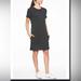 Athleta Dresses | Athleta Uptempo Sweatshirt Dress Short Sleeve Black Sz M | Color: Black | Size: M