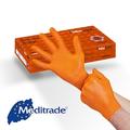 Meditrade Einmalhandschuhe StellarGrip Orange - 500 Nitrilhandschuhe - puderfrei - Gr. XXL