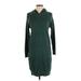 Saturday Sunday Casual Dress - Sweater Dress: Green Dresses - Women's Size Small