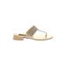 Stuart Weitzman Sandals: Gold Shoes - Women's Size 7 - Open Toe