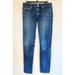 American Eagle Outfitters Jeans | Aeo Women's Skinny Super Stretch Low-Waisted Jeans - 4l | Color: Blue | Size: 4