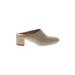 Everlane Mule/Clog: Slip-on Chunky Heel Glamorous Ivory Print Shoes - Women's Size 5 - Round Toe