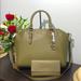 Michael Kors Bags | Michael Kors Ciara Duffle Solid Olive Green Color Set | Color: Gold/Green | Size: Large
