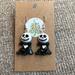 Disney Jewelry | Jack Skellington Earrings Dangle Nightmare Before Christmas Gift Fun Halloween | Color: Black/White | Size: Os