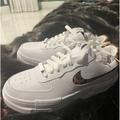 Nike Shoes | Nike Air Force 1 With Cheetah Nike Sign | Color: White | Size: 7