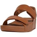 Fitflop LULU Adjustable Leather Back-Strap Sandale, Tan