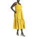 Plus Size Women's Mixed Fabric Tank Dress by ELOQUII in Chartreuse (Size 24)