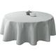 Nappe Anti-taches Paon gris - Ovale 150 x 240 cm