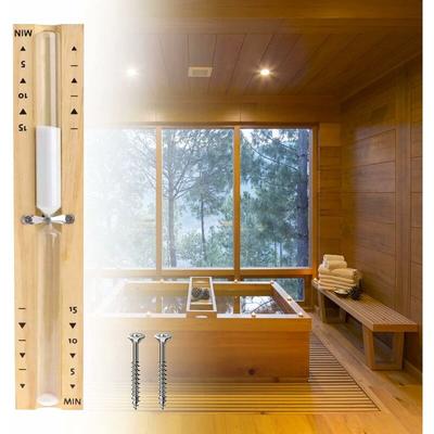 Linghhang - Sablier de sauna avec minuteur de 15 minutes, résistant à la chaleur, sablier en bois