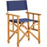 Chaise de metteur en scène Fauteuil de réalisateur Chaise de réalisateur Bois massif d'acacia Bleu