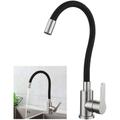 Robinet de Cuisine Flexible Bec Haut Orientable Librement Mitigeur Évier Flexible Acier inoxydable