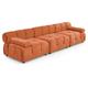 Maylis - Canapé 3 places modulable velours orange