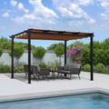 Pergola rétractable extérieure avec abri de pergola en aluminium pour terrasse pare-soleil auvent