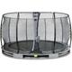 Trampoline enterré exit Elegant ø427cm avec filet de sécurité Economy - gris - Gris