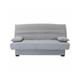 Banquette clic clac 3 places - Matelas 17 cm - Tissu gris clair - L199 x P96 x H103 cm - CHLoe