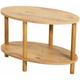 Helloshop26 - Table basse ovale 43 x 70 x 44 cm effet bois - Bois