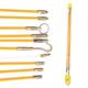 Cable Push Puller 10Pcs Diameter 4mm 33/45cm Fiberglass Cable Push Puller Running Cable Wire Kit Electrical Cable Wall Installing Rods Wiring Tool (Color : Yellow-45cm)